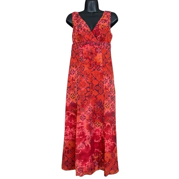 coral empire waist dress Vintage Lisa Meril Coral Colored Gold Sequin Empire Waist Dress – The Kit  Vintage main image 0